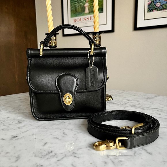 *RARE* Vintage Coach Black Winnie Bag 9023 Made in USA - Picture 1 of 16